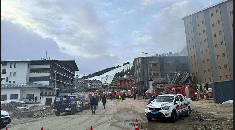 Uludağ otel yangını ekipler