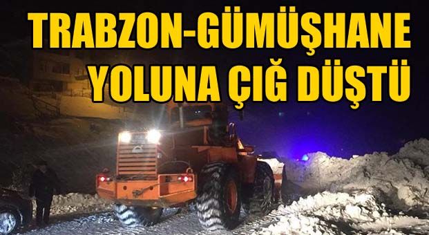 Gümüşhane-Trabzon kara yolu Zigana Dağı mevkisinde çığ düştü