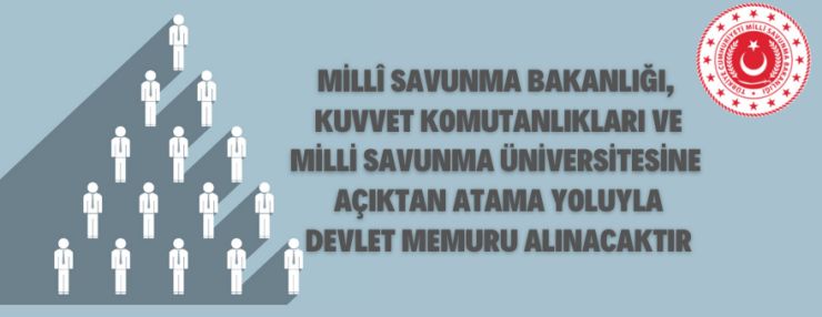 Millî Savunma Bakanlığı, Kuvvet Komutanlıkları ve Milli Savunma Üniversitesine Memur Alınacak
