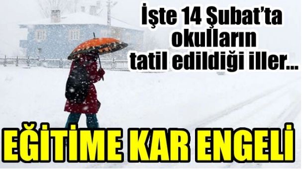 EĞİTİME KAR ENGELİ