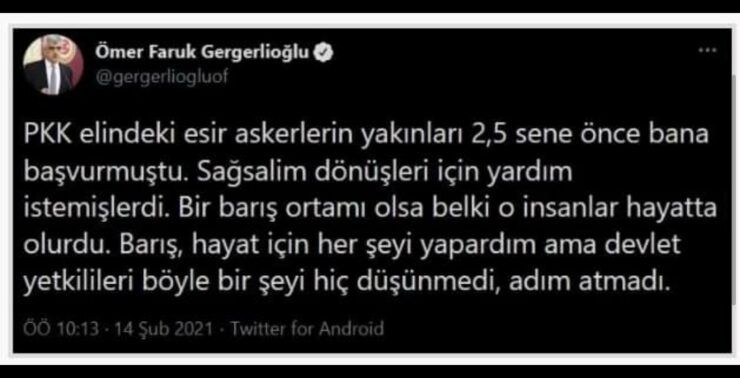 Hüda Kaya ve Ömer Faruk Gergerlioğlu tarafından yapılan “Haince”paylaşımlara soruşturma