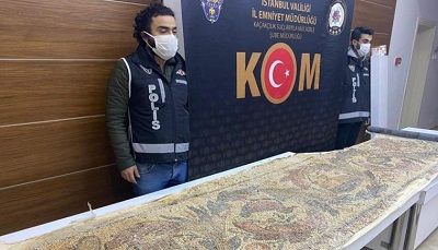 İstanbul’da Roma dönemine ait 3 metre uzunluğunda mozaik ele geçirildi