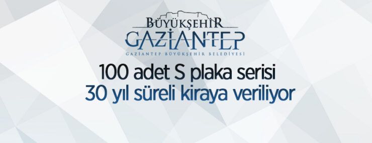 100 adet S plaka serisi 30 yıl süreli kiraya verilecek