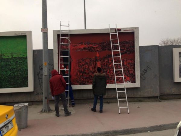 Kabataş’ta ortalığı karıştıran afiş! Polis ekipleri harekete geçti