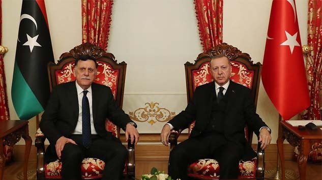 Erdoğan, Libya UMH Başkanlık Konseyi Başkanı Sarraj’ı kabul etti