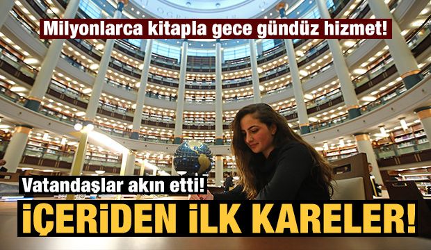 Millet Kütüphanesi’den ilk fotoğraflar