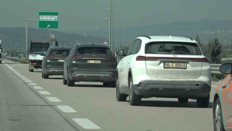 Togg Bursa yollarında böyle görüntülendi Togg Bursa yollarında böyle görüntülendi