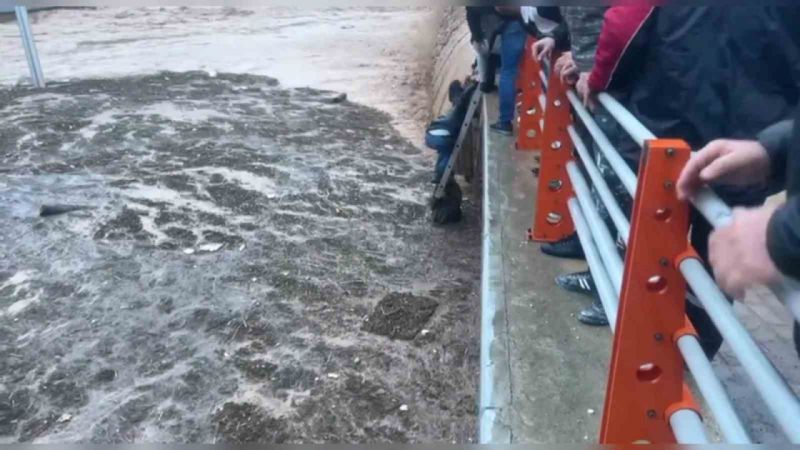 4 kişinin hayatını kaybettiği köprülü kavşakta sel anı kameraya yansıdı 4 kişinin hayatını kaybettiği köprülü kavşakta sel anı kameraya yansıdı