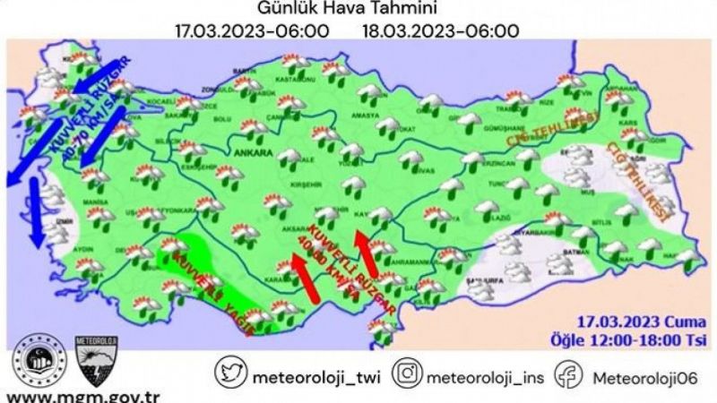 Meteoroloji’den uyarı: Kuvvetli yağış, sel baskını ve fırtına bekleniyor