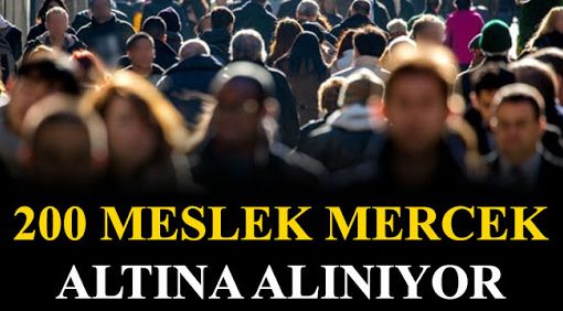 200 meslek mercek altına alınıyor!