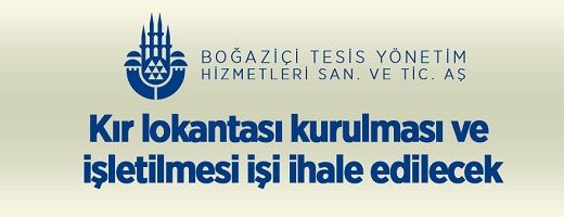 Kır lokantası kurulması işletilmesi işi ihale edilecektir