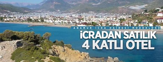 Mersin Bozyazı’da 4 katlı otel binası icradan satılıktır