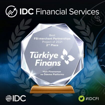 Türkiye Finans’ın Hızlı Finansman’ına   IDC Türkiye’den ikincilik ödülü