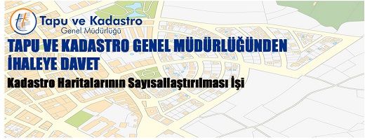 Kadastro haritalarının sayısallaştırılması hizmeti alınacaktır