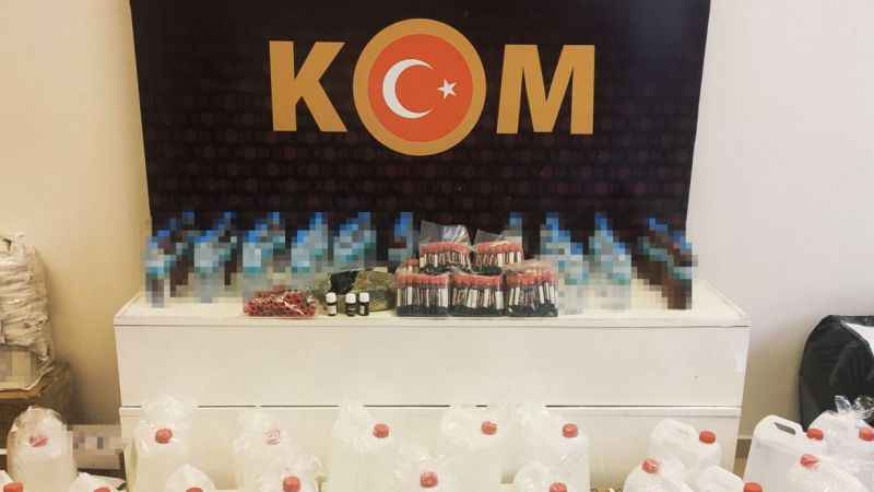 Baba oğul sahte alkol üretiyorlardı Baba oğul sahte alkol üretiyorlardı