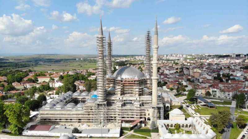 Edirne Selimiye’de restorasyon sürüyor