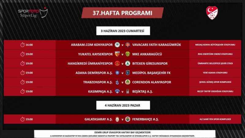 Galatasaray - Fenerbahçe derbisi 4 Haziran’da Galatasaray - Fenerbahçe derbisi 4 Haziran’da