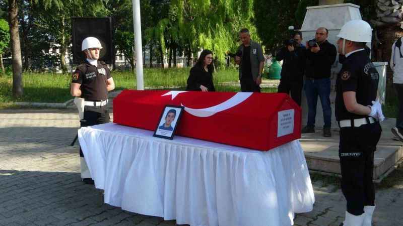 Muğla'daki kazada hayatını kaybeden polis memuru Mustafa Pala için tören