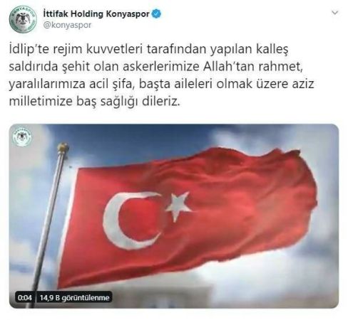Türk spor kulüpleri Mehmetçiklerimizin yanında
