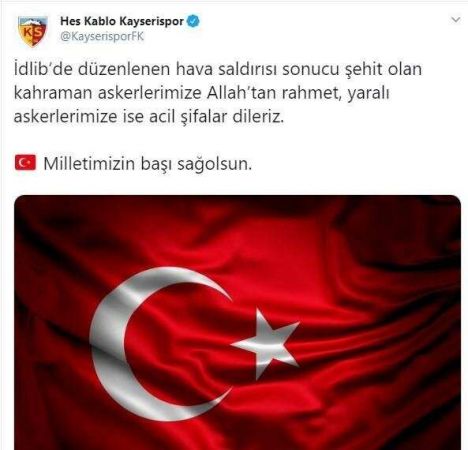 Türk spor kulüpleri Mehmetçiklerimizin yanında