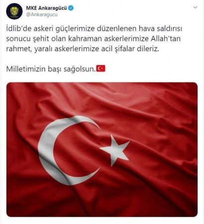 Türk spor kulüpleri Mehmetçiklerimizin yanında