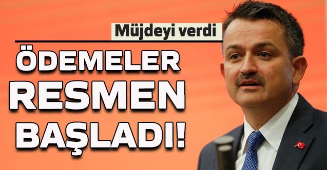 Bakan Pakdemirli Müjdeyi Duyurdu