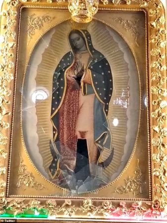 Öfkeli adam ‘Duam kabul olmadı’ deyip kilisedeki Meryem Ana tablosunu kırdı