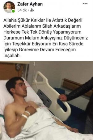 Yaralı askerden duygu dolu paylaşım