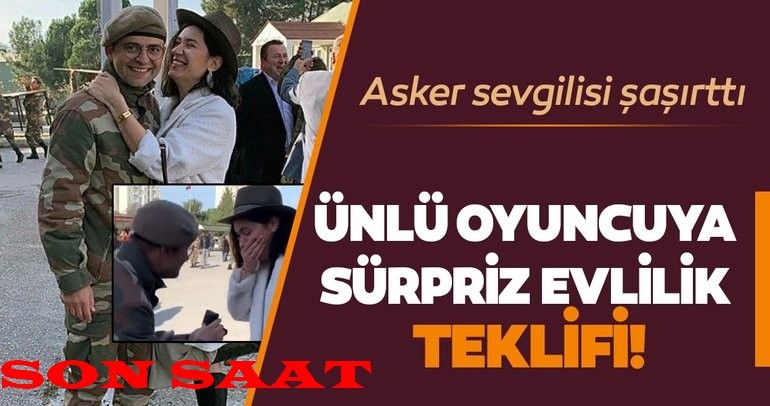 Ünlü oyuncuya sürpriz evlilik teklifi