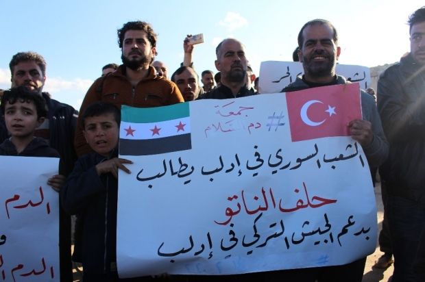 İdlib’de halkın Türk bayraklı sevinci