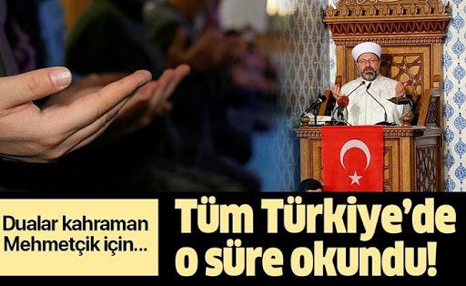 Mehmetçik için Fetih Suresi okundu, dualar edildi