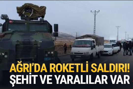 Ağrı’da, zırhlı servis aracına roketli saldırı