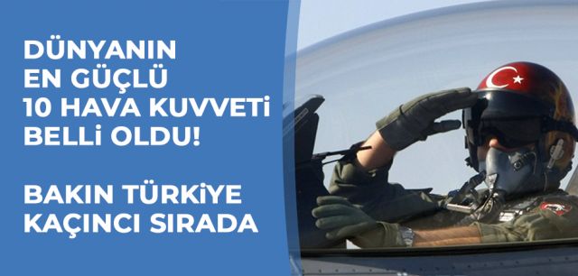 En güçlü hava kuvvetlerine sahip ordular belli oldu!
