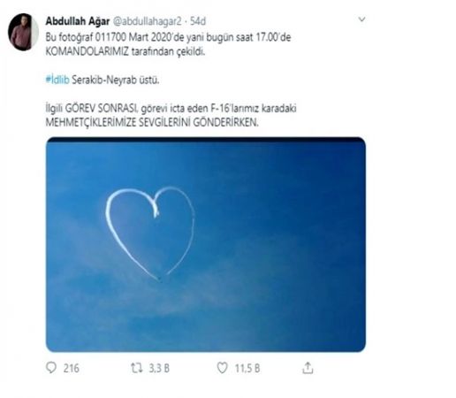 İDLİB SEMALARINDA MUHTEŞEM GÖRÜNTÜ