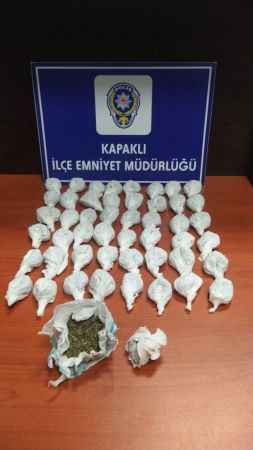 Kapaklı’da 49 adet paketlenmiş uyuşturucu ele geçirildi