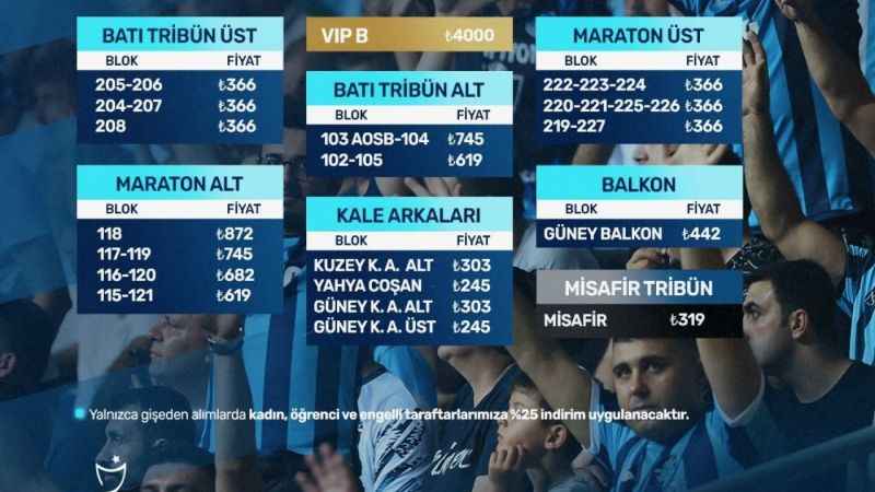 Y. Adana Demirspor - Beşiktaş maçının biletleri satışta