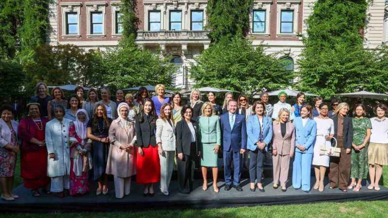 Emine Erdoğan, Amerika Devlet Başkanı’nın eşi Jill Biden’ın ev sahipliğinde lider eşleri ile bir araya geldi