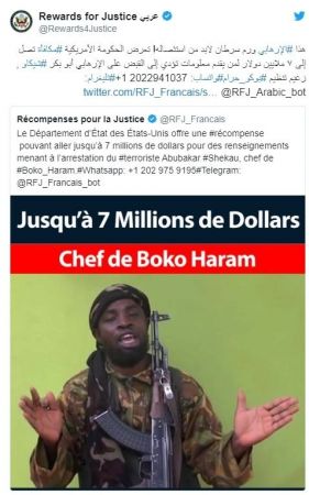 ABD Boko Haram lideri için 7 milyon dolar para ödülü koydu
