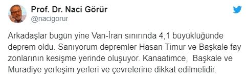 Prof. Naci Görür’den dikkat çeken deprem uyarısı