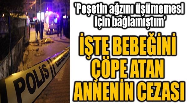İŞTE BEBEĞİNİ ÇÖPE ATAN ANNENİN CEZASI