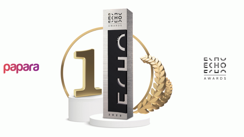 Papara’ya ECHO Awards’tan ödül Papara’ya ECHO Awards’tan ödül