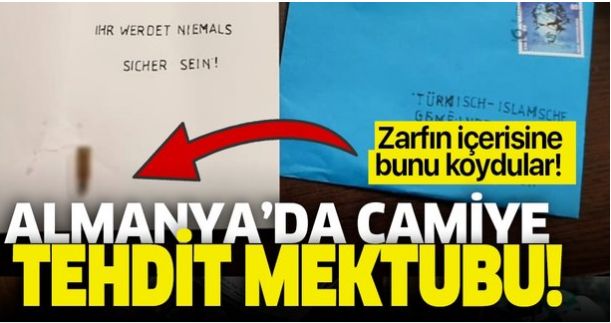 Almanya’da camiye tehdit mektubu!.