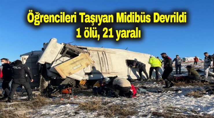 Öğrenci Midibüsü Devrildi