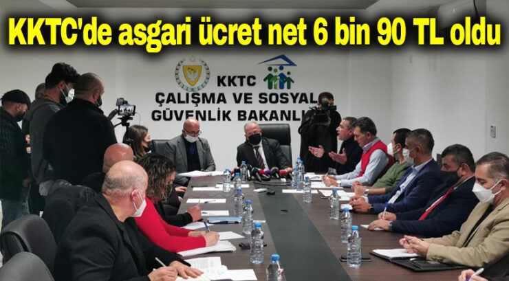 KKTC’de asgari ücret 6 bin 90 TL