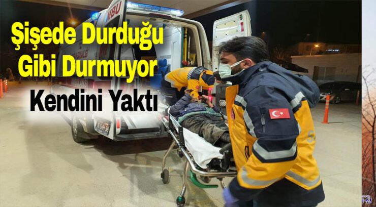 Alkollü Vatandaş Kendini Yaktı