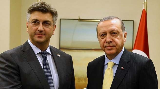 Erdoğan, AB Dönem Başkanı Hırvatistan’ın Başbakanı Plenkovic ile telefonda görüştü
