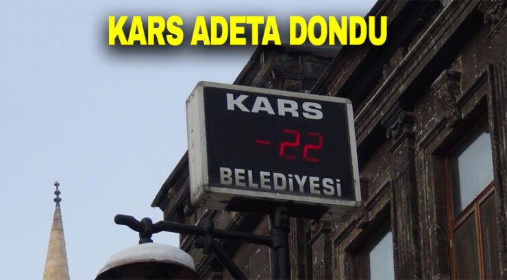 Kars’ta Termometreler Dondu