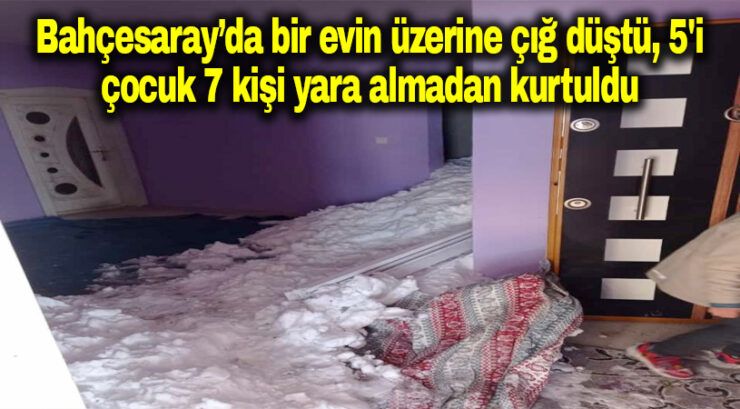 Bahçesaray’da Eve Çığ Düştü