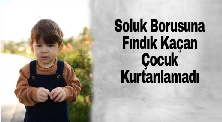 Soluk borusuna fındık kaçan çocuk kurtarılamadı