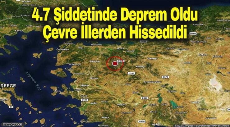 4,7 Şidetinde Deprem oldu